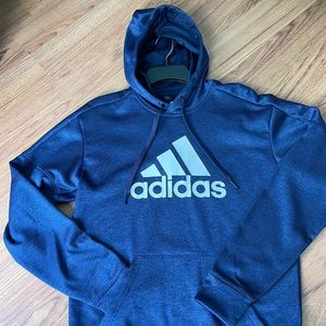 Adidas blue hoodie sweatshirt